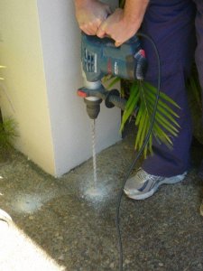 Drilling for termite treatment